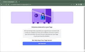 beware of facebook violations detected