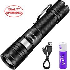 Supfire Zoomable Flashlight Tactical Flashlight 950 High Lumens Cree Led With Rechargeable 18650 Battery And Usb Torch Flashlight 5 Modes For Camping