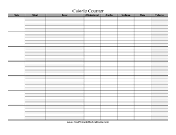 50 Inquisitive Calorie Counter Chart Free Printable