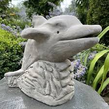 Concrete Dolphin Garden Statue Outdoor