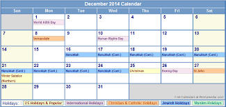 December 2014 Calendar With Holidays Kiddo Shelter