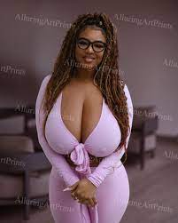 Persephanii Risque Print Black Model Pretty Woman Huge Boobs Curvy Glasses  BB920 | eBay