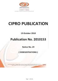 publication no 2010153 cipro