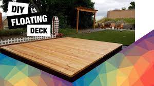 You will need more than pallets to pull this off, including deck boards, pea gravel, and bricks. Diy Floating Deck How To Build A Detached Deck Backyard Ground Level Deck Youtube