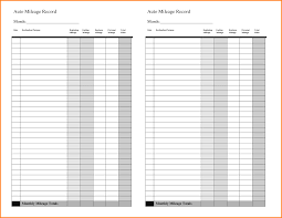 Mileage Log Template Excel Reimbursement Printable Templates