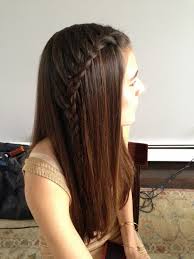 Start by twisting two strands of hair, then drape another section of hair. Waterfall Braid Master Colorist Hair Stylist Yolanda Recinos