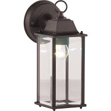 Zink Bevelled Ip23 Glass Lantern Black