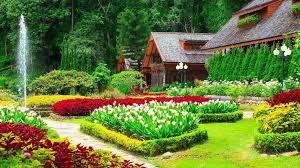 Beautiful Garden Landscape Wallpaper