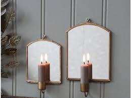 Antique Brass Wall Candle Holder Sconce