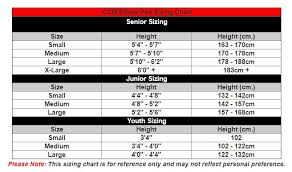 Bauer And Ccm Elbow Pads Size Chart