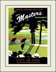 rare masters golf poster augusta