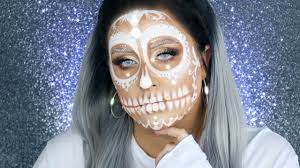 sugar skull makeup tutorial white