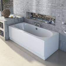 This allows for two sloping sides comfortable enough for two persons, although most people simply enjoy the more generous proportions for one! Storage At End Of Bath Straight Baths Double Ended Bath Back To Wall Bath