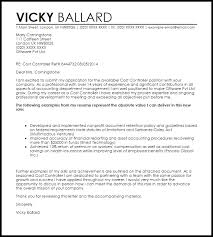 Cost Controller Cover Letter Sample Cover Letter Templates Examples