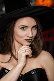 witch dark makeup stock photos royalty