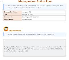 Action Plan Templates In Up Excel