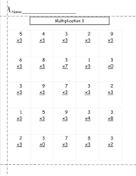 new 3 times table worksheets to print