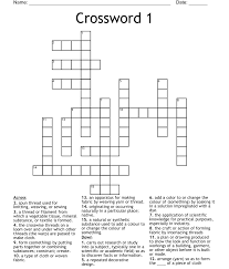 chapter 4 fibers and textiles crossword