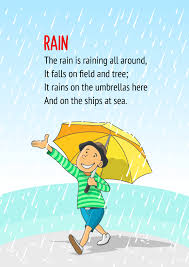 rain poem for cl 2 summary and