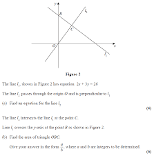 Exam Questions Straight Lines