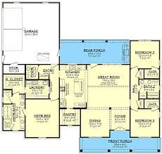 country craftsman house plan with split