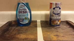 how to clean a cookie sheet soap vs