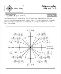Unit Circle Chart Template Business Template