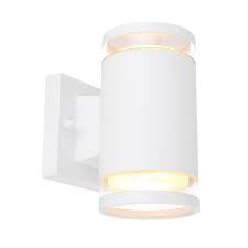 modern white wall mounted outdoor light