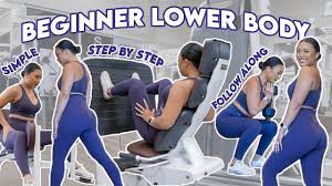 beginner lower body workout at the gym