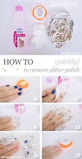 how to remove glitter polish quickly