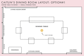 layout for a p through dining room