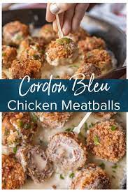 Chicken Cordon Bleu Meatballs gambar png