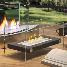 Bio Ethanol Fireplace Tabletop Glass