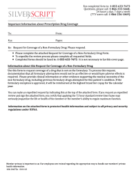 Broker support after entering the application into the portal all pages of the signed, completed application and the scope of appointment should be sent to silverscript insurance company within 24 hours. Silverscript Pa Form Fill Out And Sign Printable Pdf Template Signnow