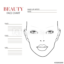 Beauty Face Chart Beautiful Woman With Open Eyes Face