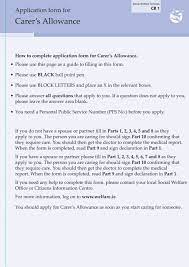 application form for carers