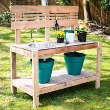 Diy Potting Bench With Sink The