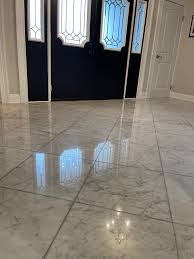 white marble floor honing polishing