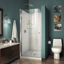 Shower stall lowes shower units tub handicap shower stalls lowes. Dreamline Aqua Fold Chrome 3 Piece 36 In X 36 In X 77 In Alcove Shower Kit In The Shower Stalls Enclosures Department At Lowes Com