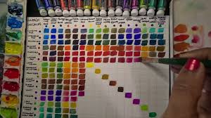 holbein gouache color mixing chart