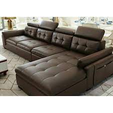 wooden leather sofa set