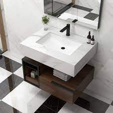 800mm Wall Mounted Bathroom Vanity Faux