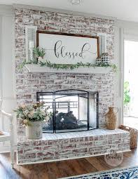 Brick Fireplace With Chalk Paint