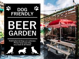 Dog Friendly Beer Garden Engraved Sign