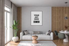 frame mockup living room graphic by