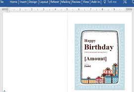 Free birthday card templates for word. Birthday Gift Certificate Card Template For Word