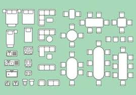 furniture plan vector art icons and
