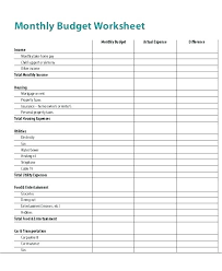 Household Budget Template Worksheet For Excel Bills Business