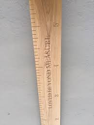 Personalised Solid Ash Height Ruler
