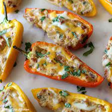 Bacon Stuffed Bell Peppers gambar png